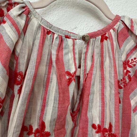 NWOT Never A Wallflower Embroidered Jewel Neck Dress in True Red - Picture 7 of 9